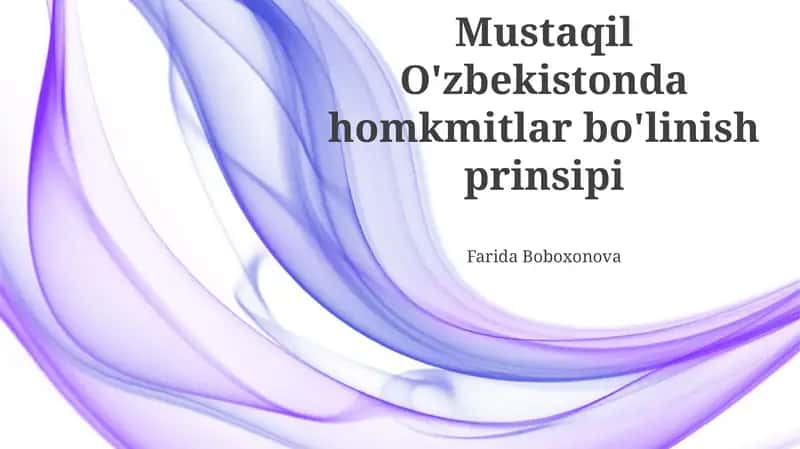 Hokimiyatlarning bo'linishi konstitutsiyaviy asoslari