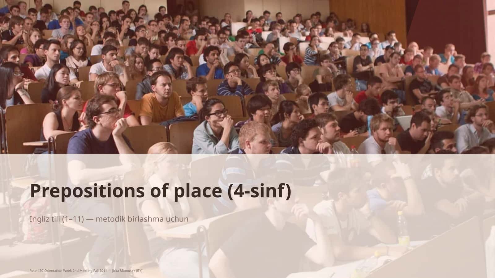 Prepositions of place (4-sinf)