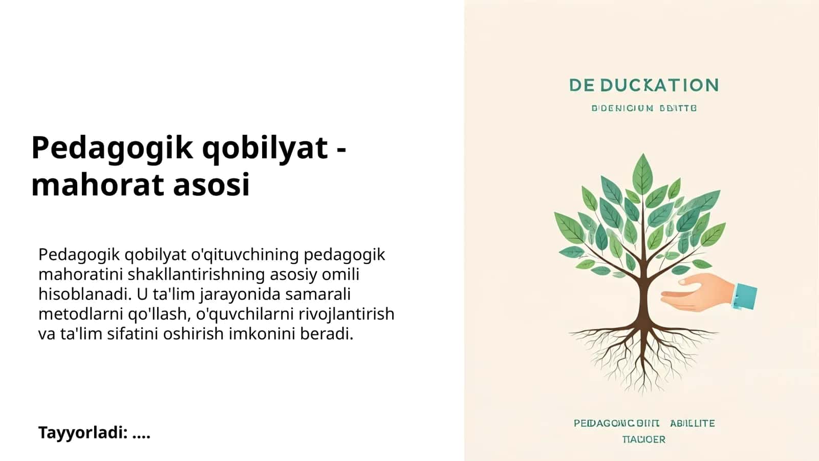Pedagogik qobilyat - mahorat asosi