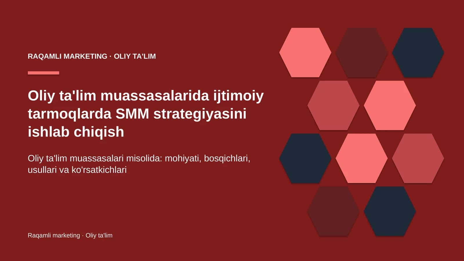 oliy ta'lim muassasalarida ijtimoiy tarmoqlarda smm strategiyasini ishlab chiqish 5820