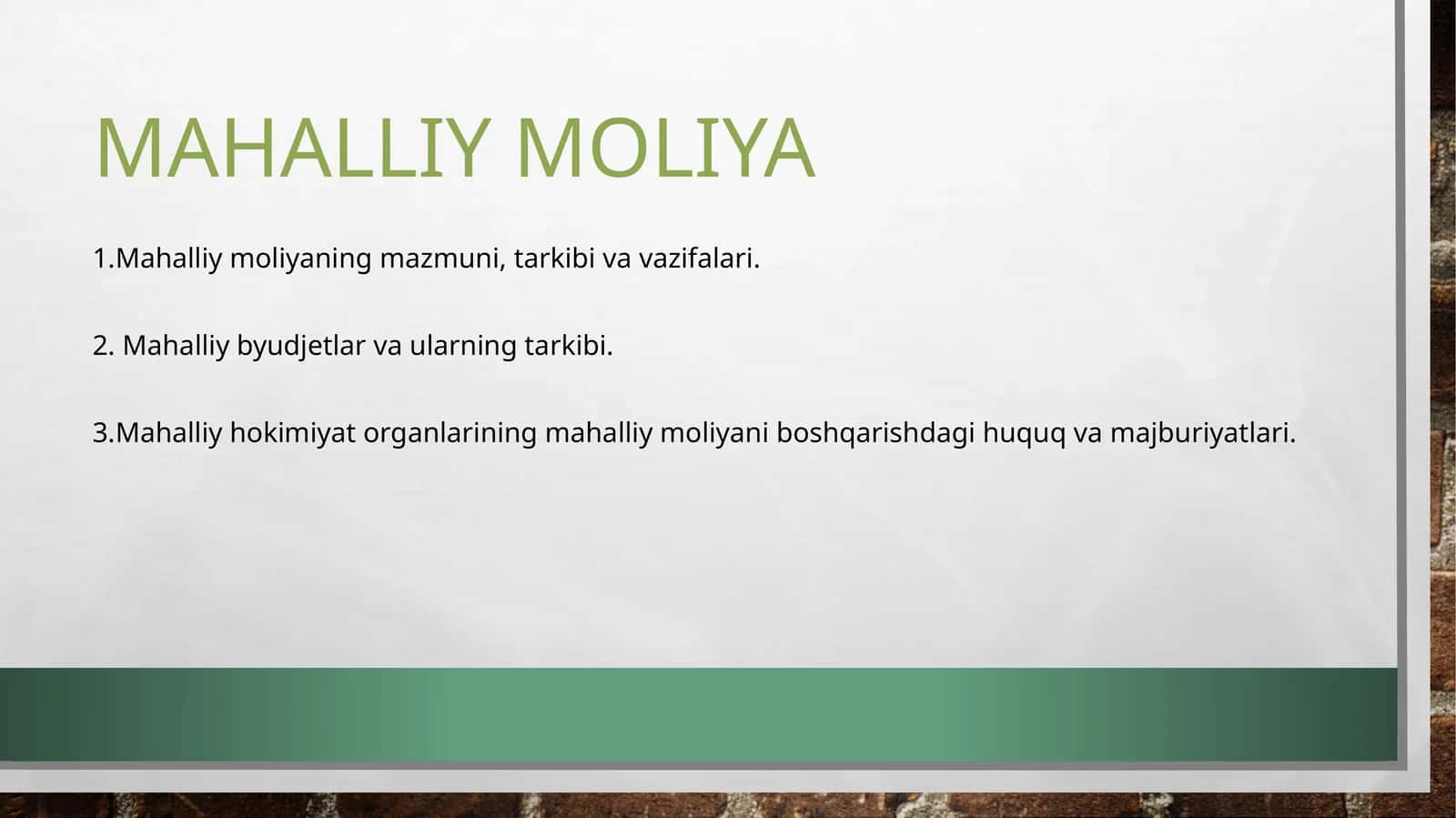 Mahalliy Moliya
