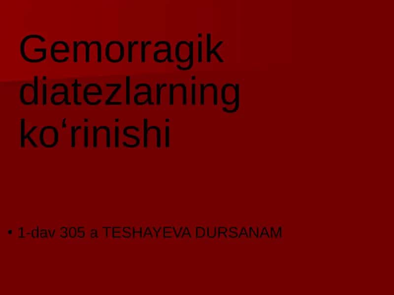 Gemorragik diatez