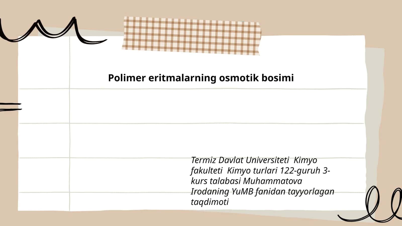 Polimer eritmalarning osmotik bosimi