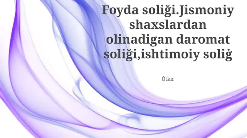 Foyda solig'i