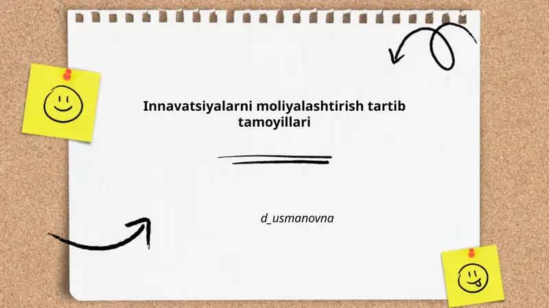 Innovatsiyalarni moliyalashtirishning asosiy tamoyillari