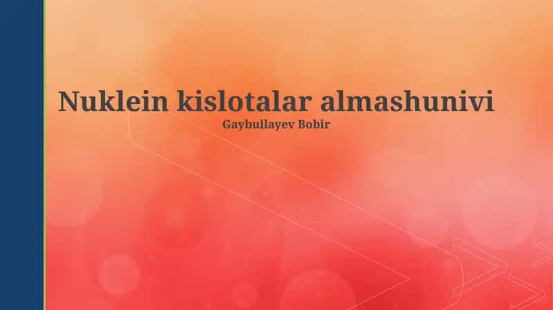 Nuklein kislotalar almashunivi