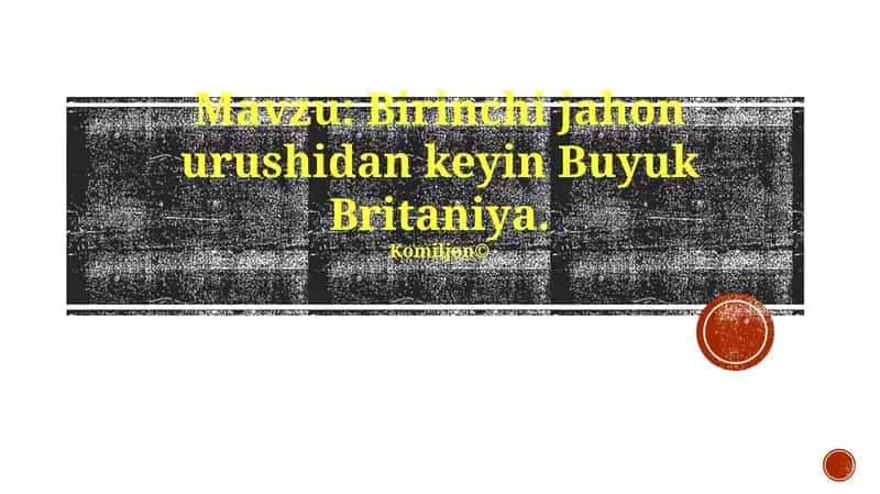 Buyuk Britaniya va Birinchi Jahon Urushi