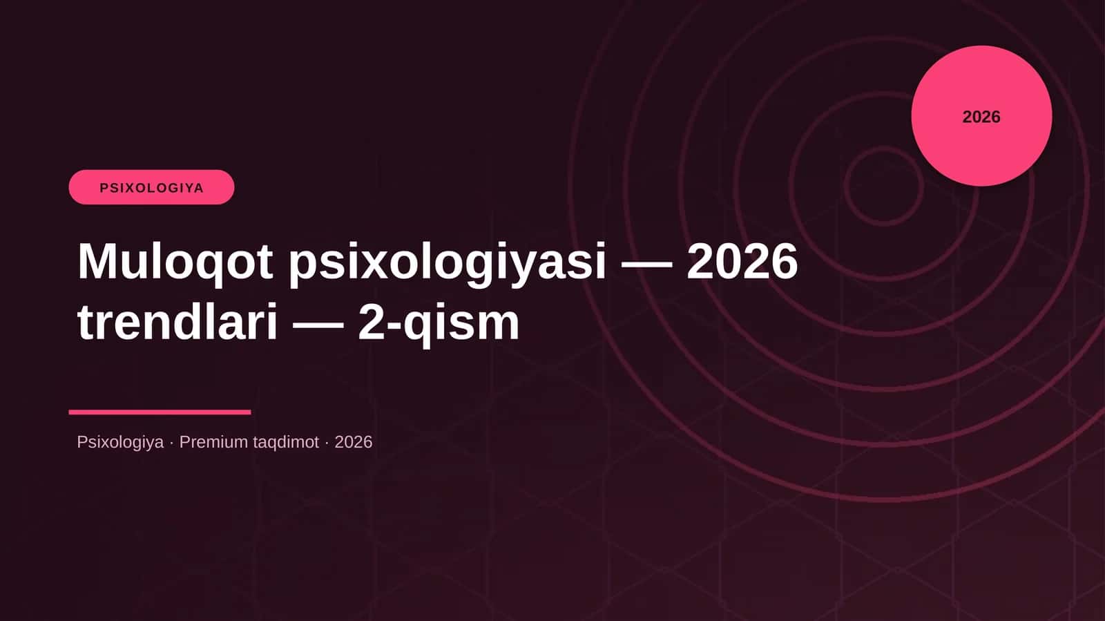Muloqot psixologiyasi — 2026 trendlari — 2-qism