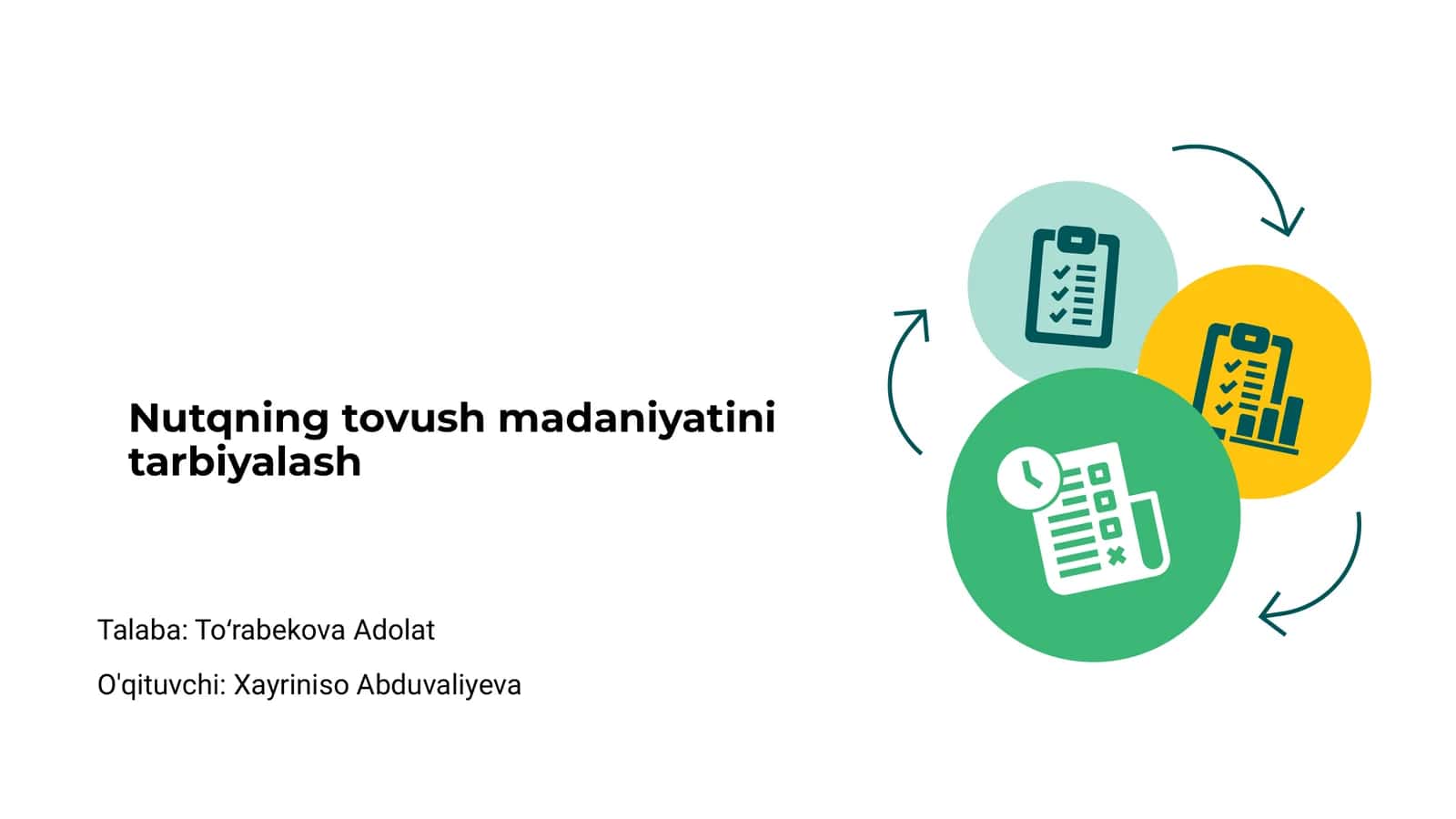 Nutqning tovush madaniyatini tarbiyalash