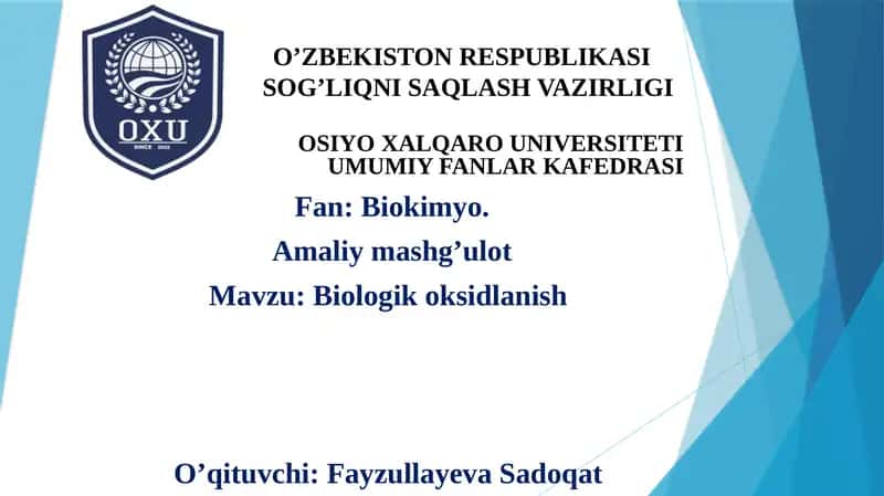 Biologik oksidlanish
