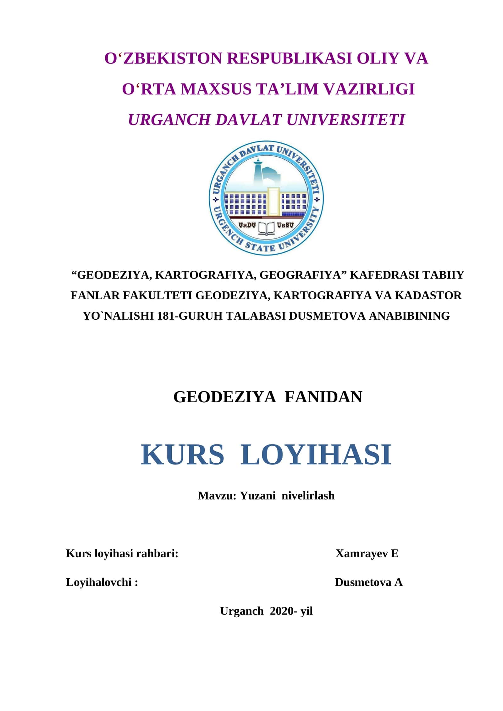 Yuzani nivelirlash