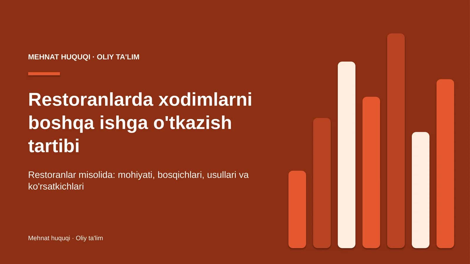 restoranlarda xodimlarni boshqa ishga o'tkazish tartibi 3741