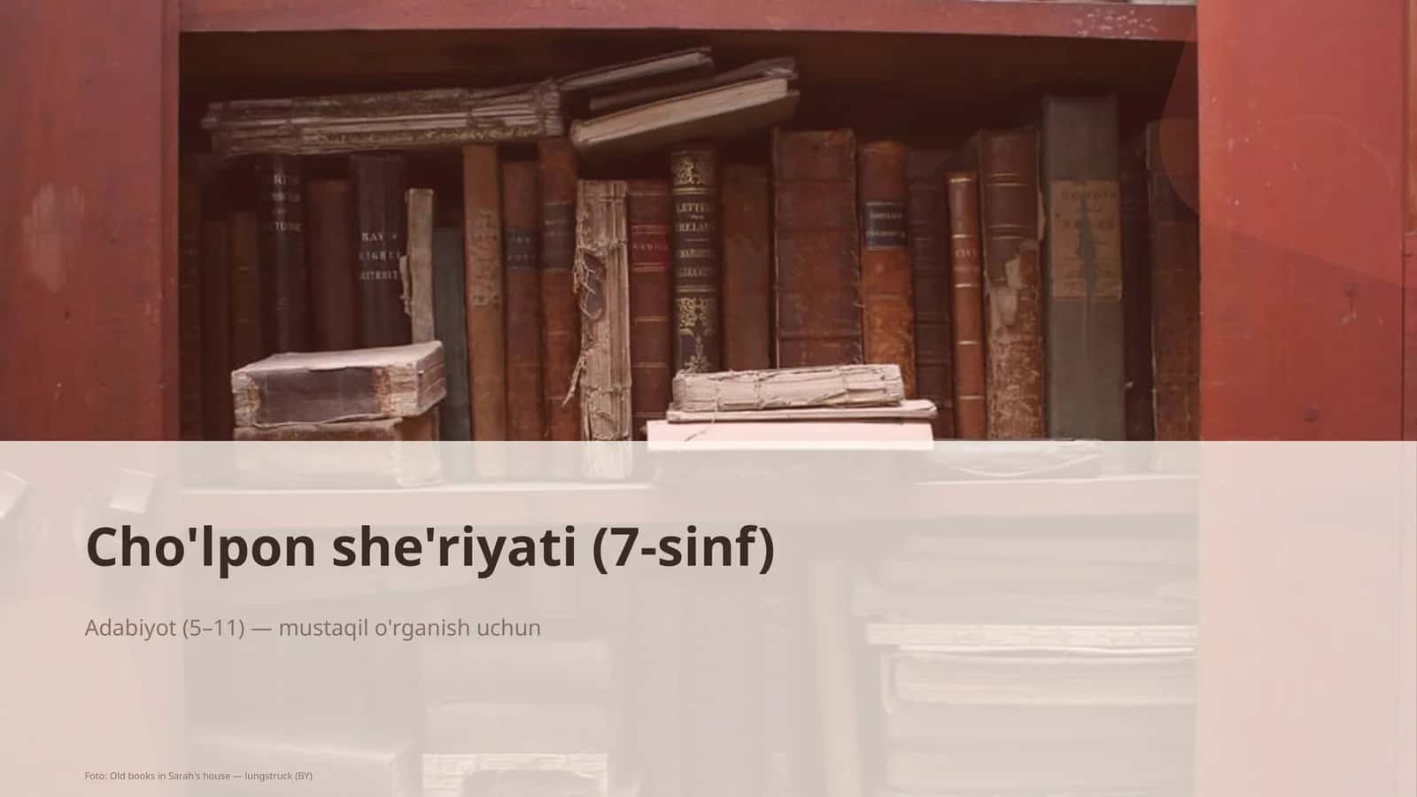 Cho'lpon she'riyati (7-sinf)