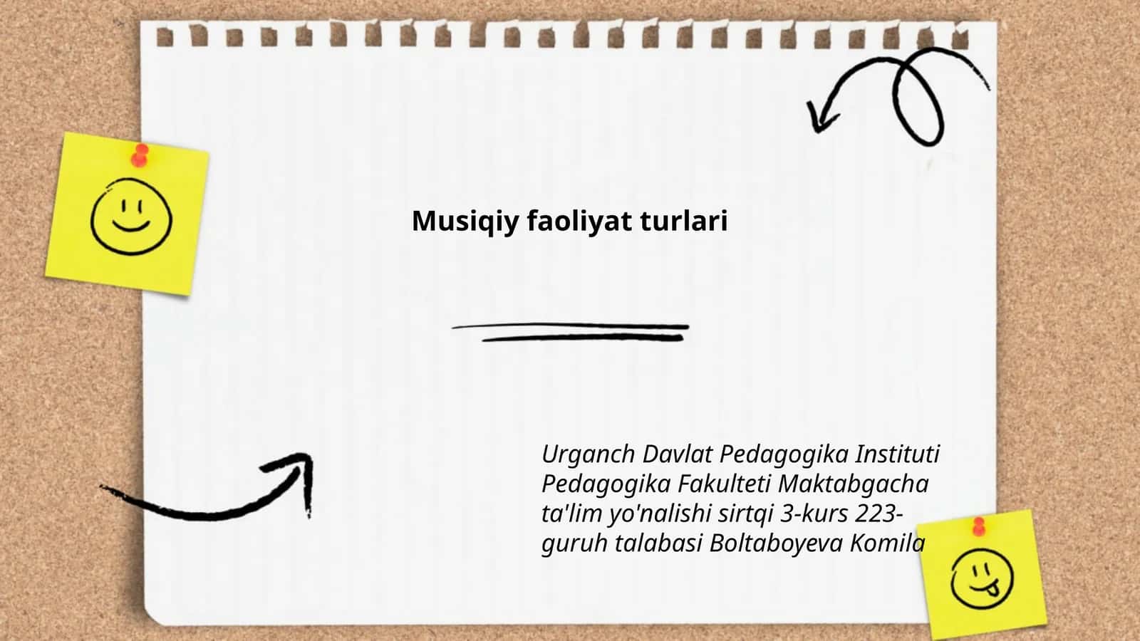 Musiqiy faoliyat turlari