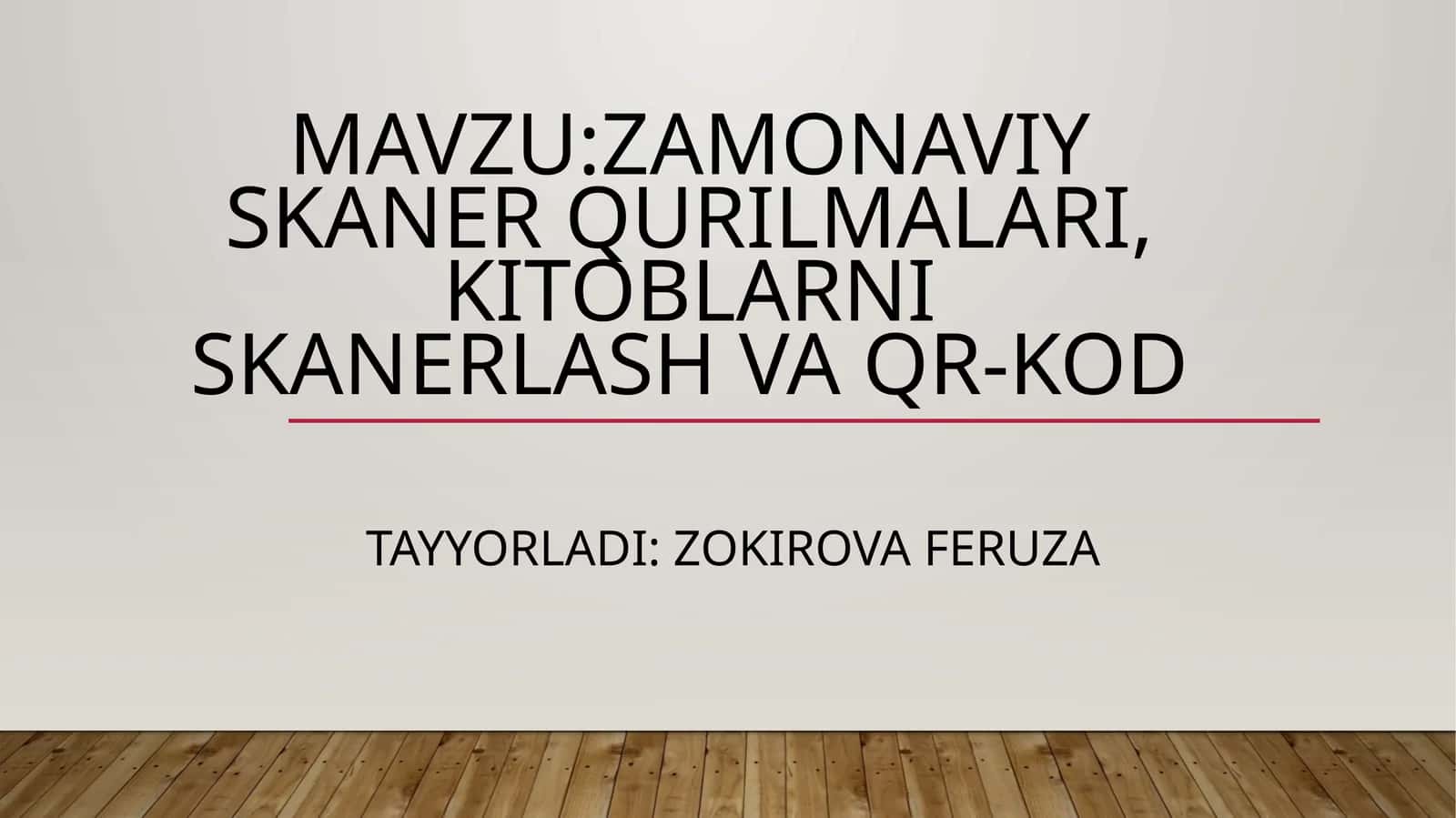 Zamonaviy skaner qurilmalari, kitoblarni skanerlash va QR-kod