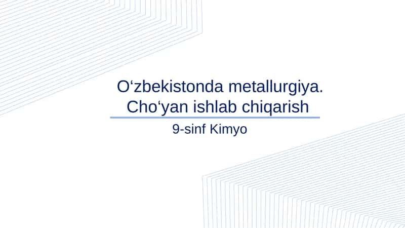 O‘zbekistonda metallurgiya