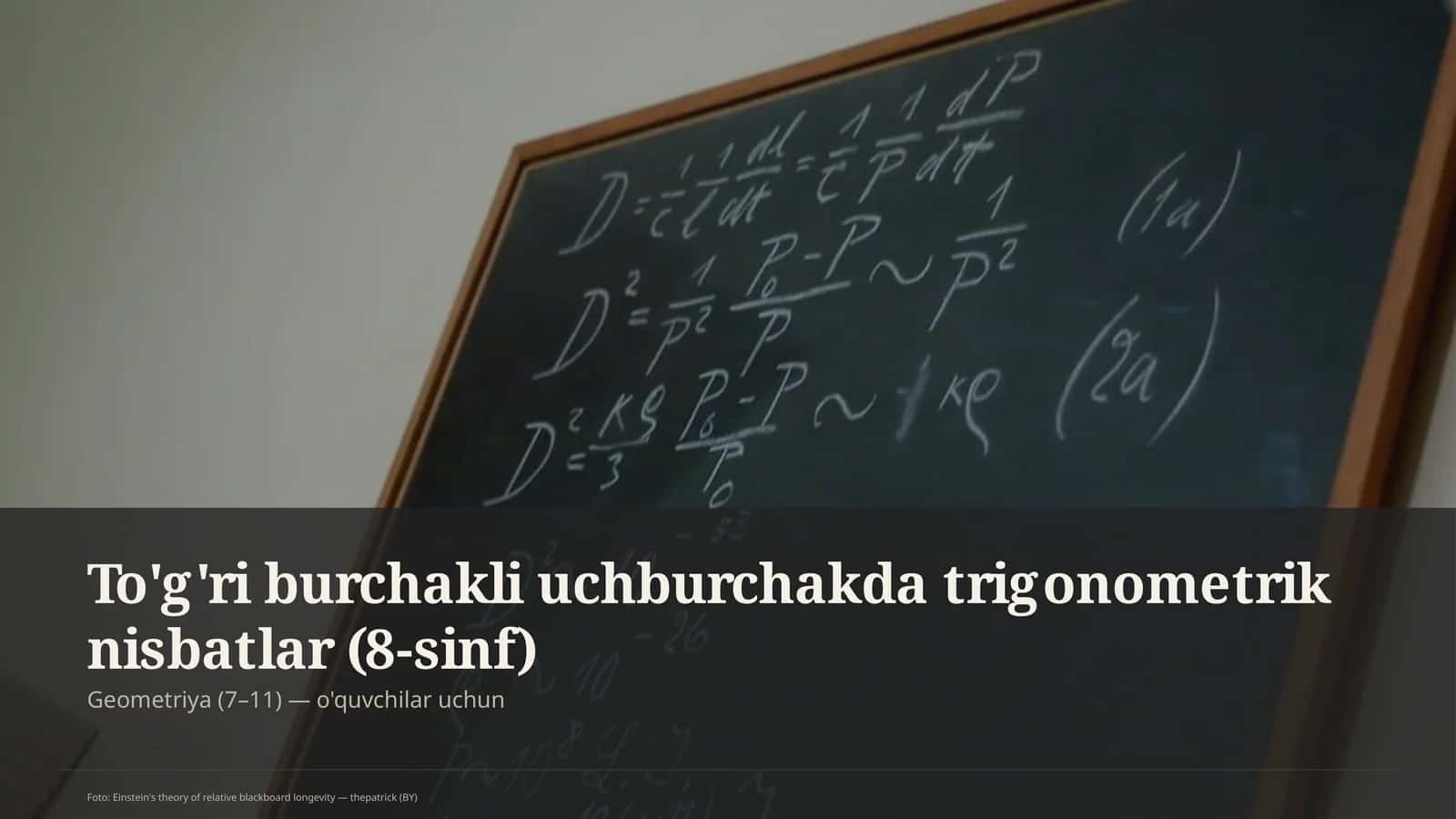Trigonometrik nisbatlar (8-sinf)