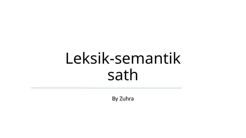 Leksik-semantik sath