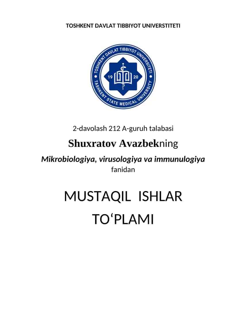Prionlar haqida tushuncha, kelib chiqishi prion kasalliklari, amaliyotda ahamiyati. Oziq muhitlar, xromogen oziqli muhitlar, identifikasiyada qo’llanilishi