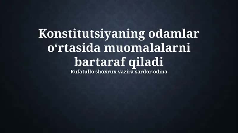 Konstitutsiya va shartnomalar munosabatlari