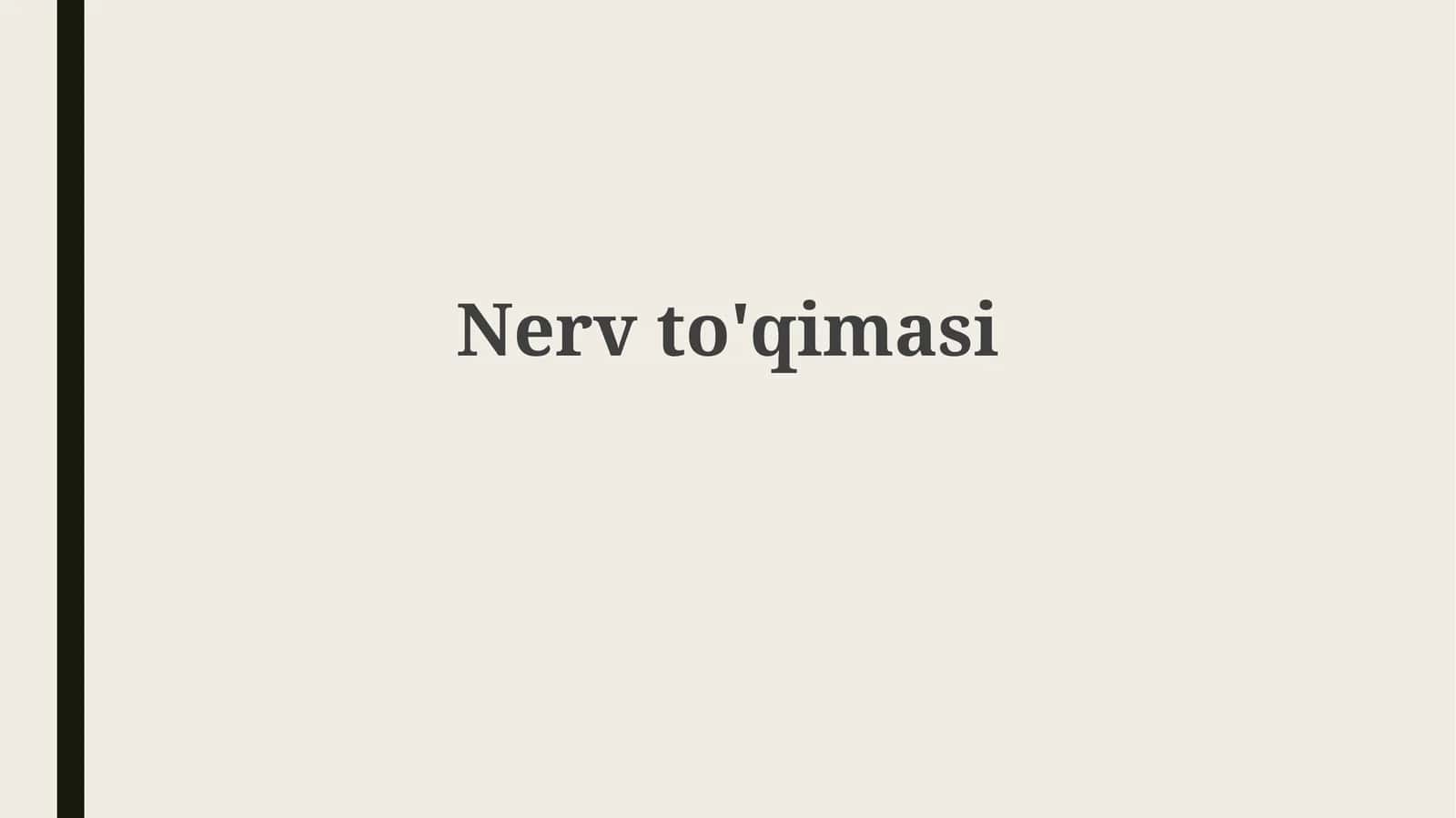 Nervto'qimasi