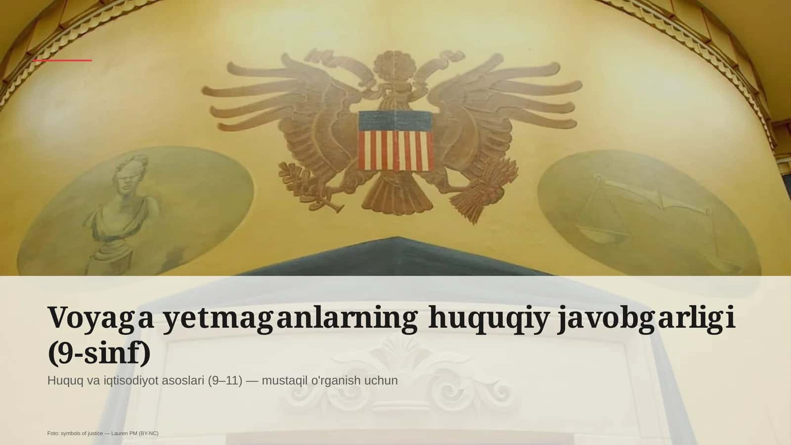 Voyaga yetmaganlarning huquqiy javobgarligi (9-sinf)