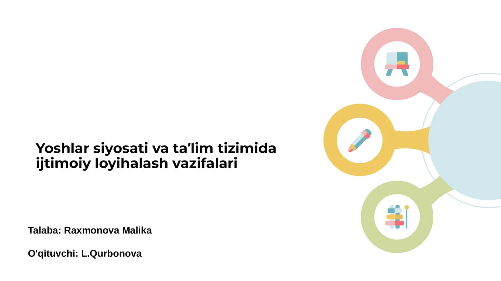 Yoshlar siyosati va taʼlim tizimida ijtimoiy loyihalash vazifalari