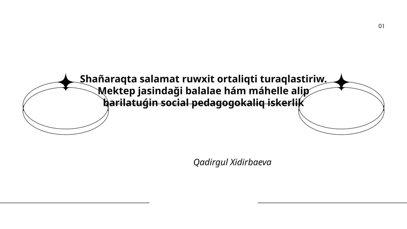 Shañaraqta salamat ruwxit ortaliqti turaqlastiriw
