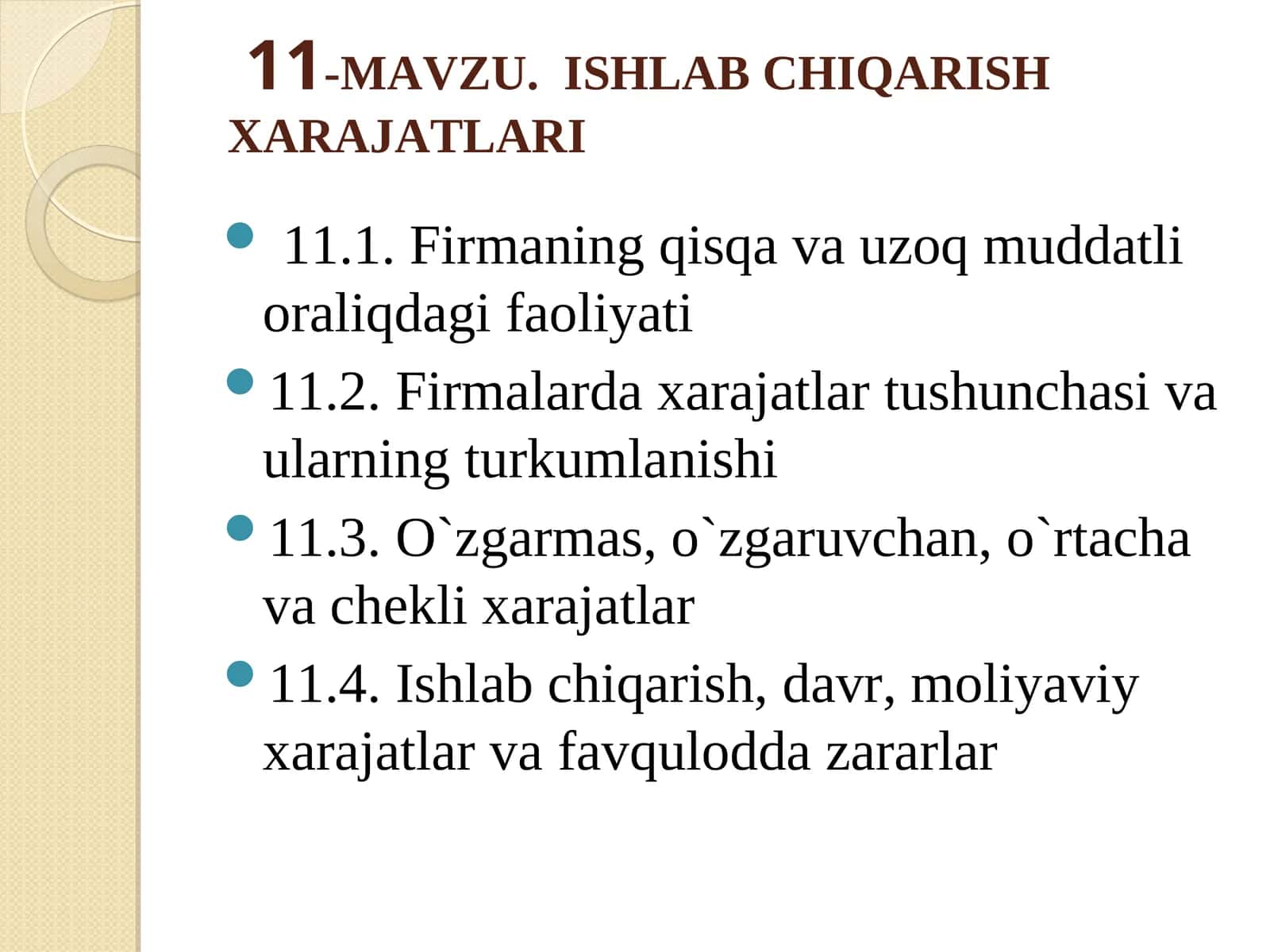Ishlab chiqarish xarajatlari