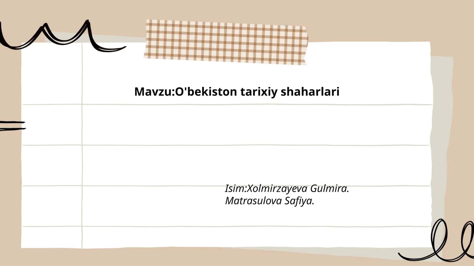O'bekiston tarixiy shaharlari