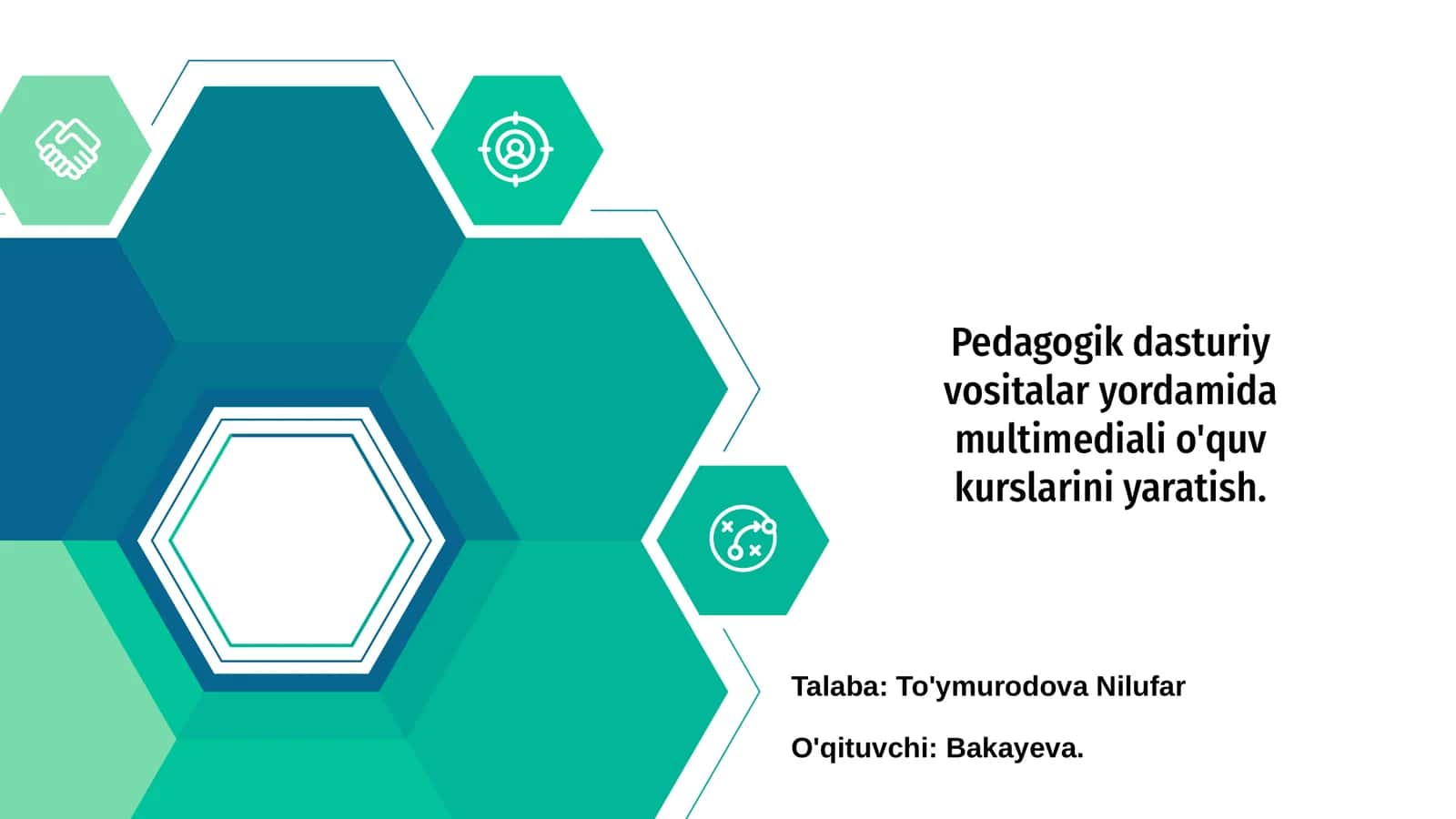 Pedagogik dasturiy vositalar yordamida multimediali o'quv kurslarini yaratish