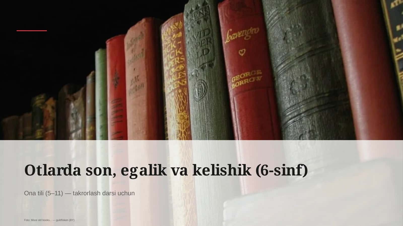 Otlarda son, egalik va kelishik (6-sinf)