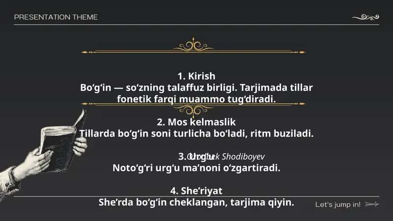 Bo‘g‘in va terjima