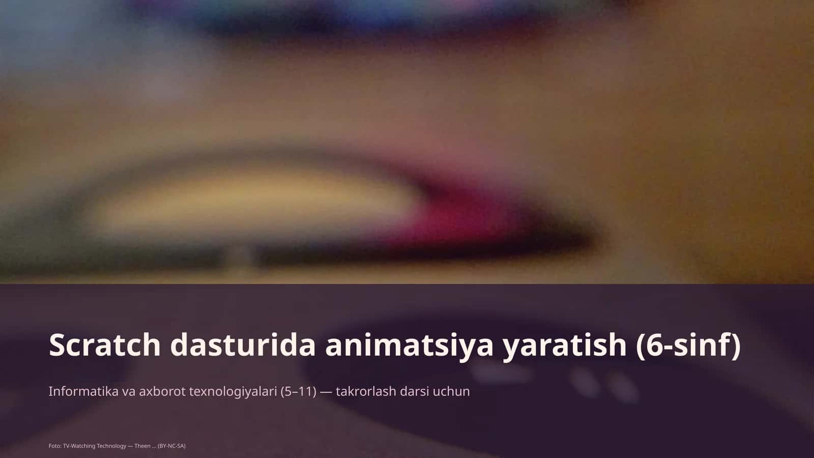 Scratch dasturida animatsiya yaratish (6-sinf)