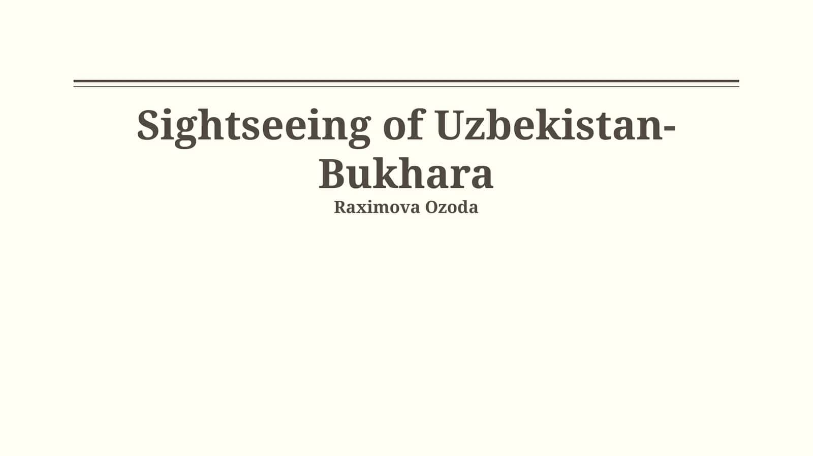 architectural marvels and historical sites of Bukhara