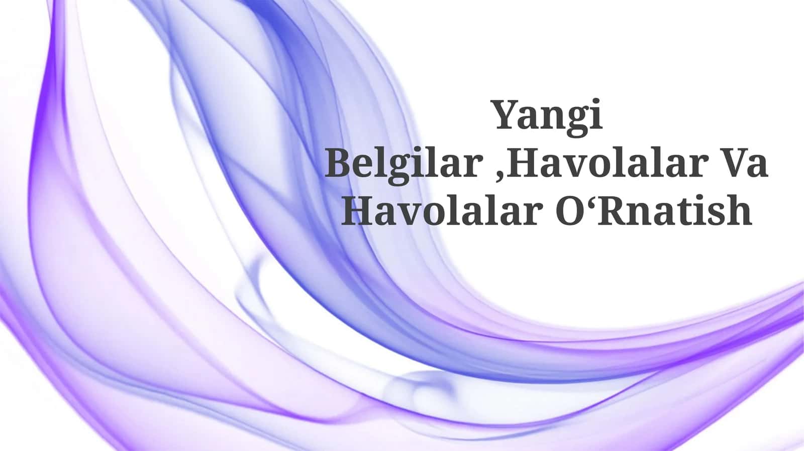 Yangi belgilar konventsiyalari