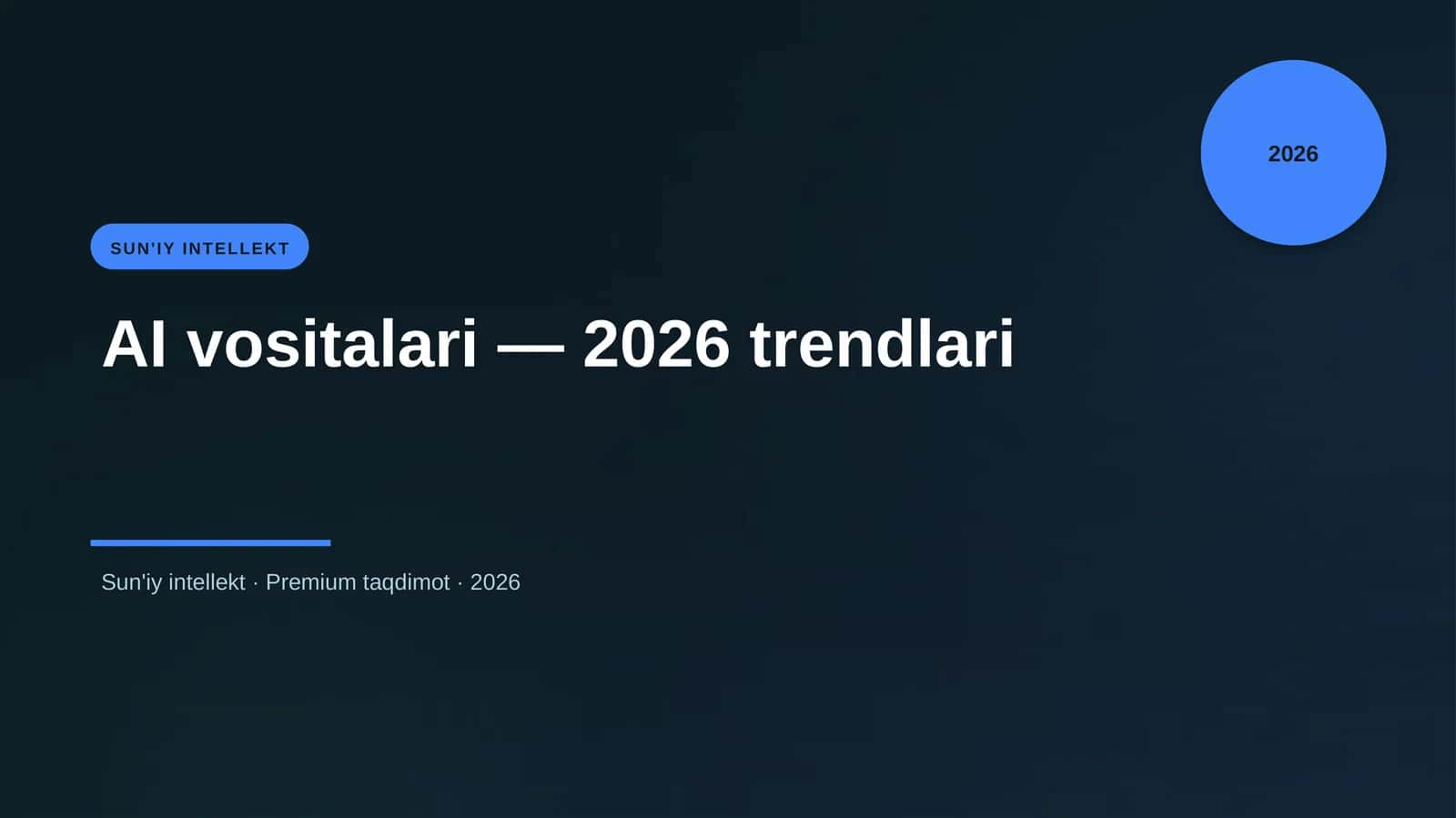 AI vositalari — 2026 trendlari