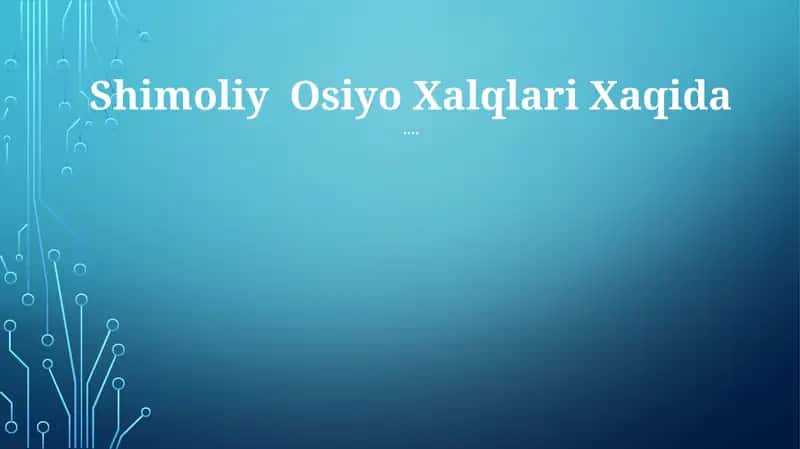 Shimoliy Osiyo Xalqlari