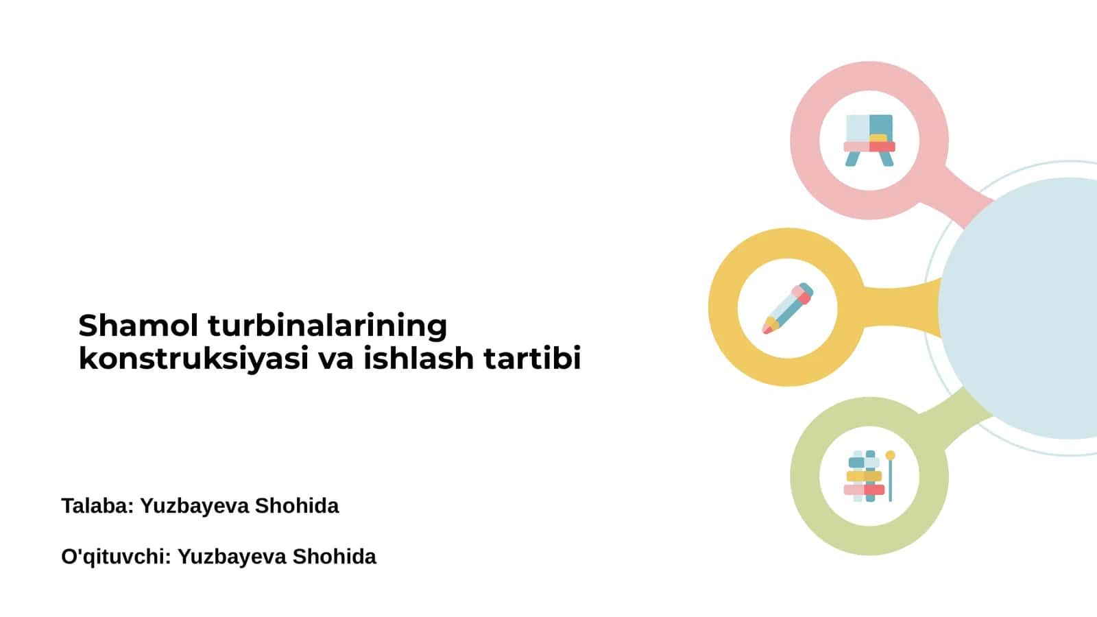Shamol turbinalarining konstruksiyasi va ishlash tartibi