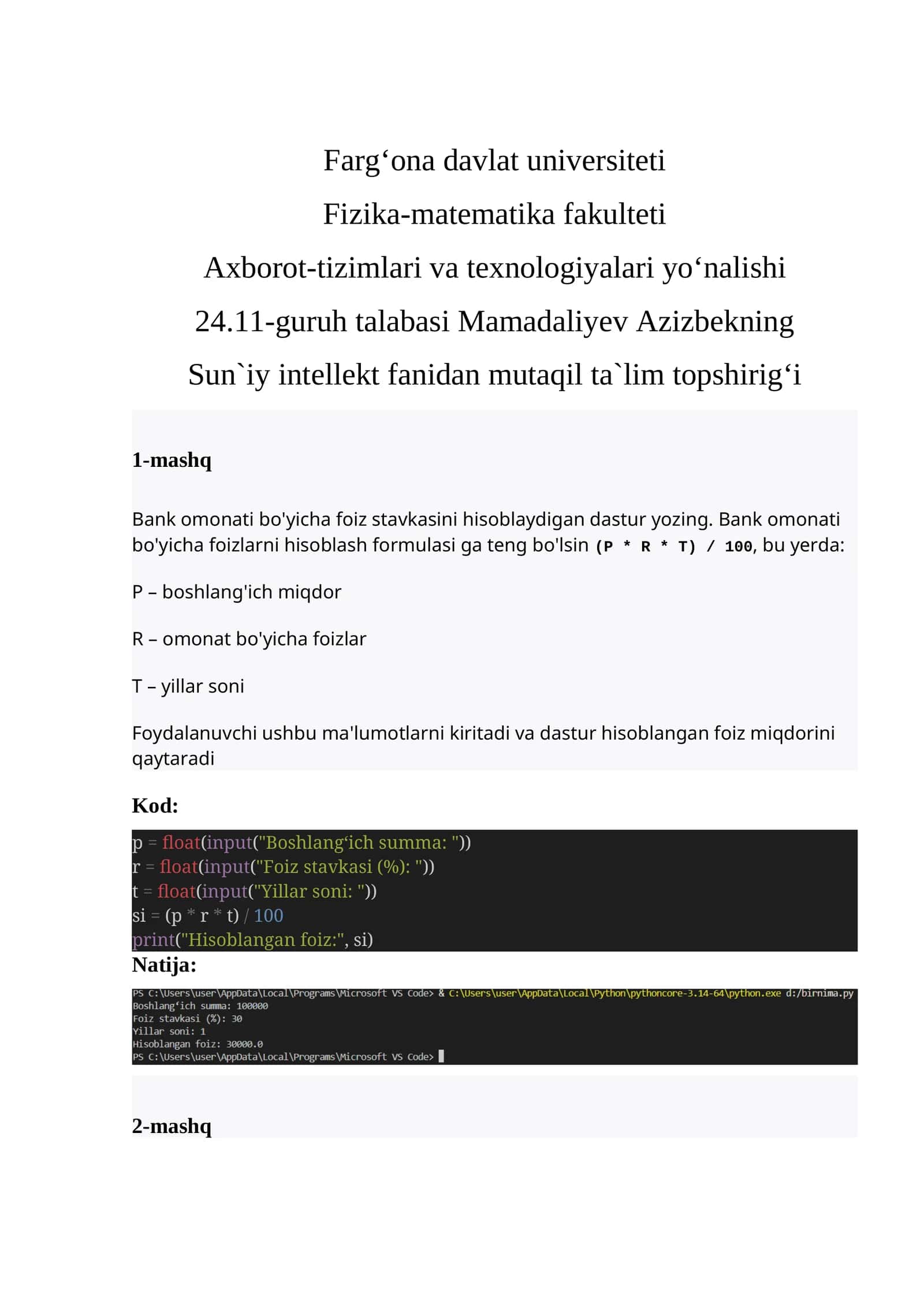Fizika-matematika-fanlari bo'yicha ta'lim
