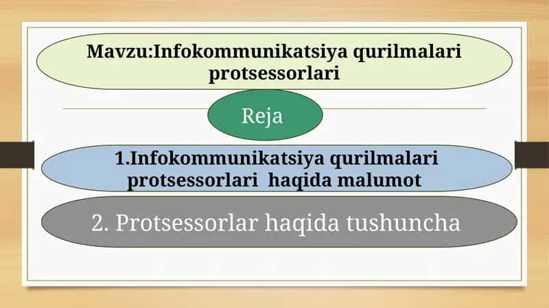 Infokommunikatsiya qurilmalari protsessorlari