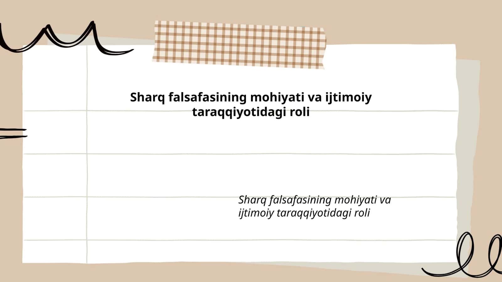 Sharq falsafasining mohiyati va ijtimoiy taraqqiyotidagi roli