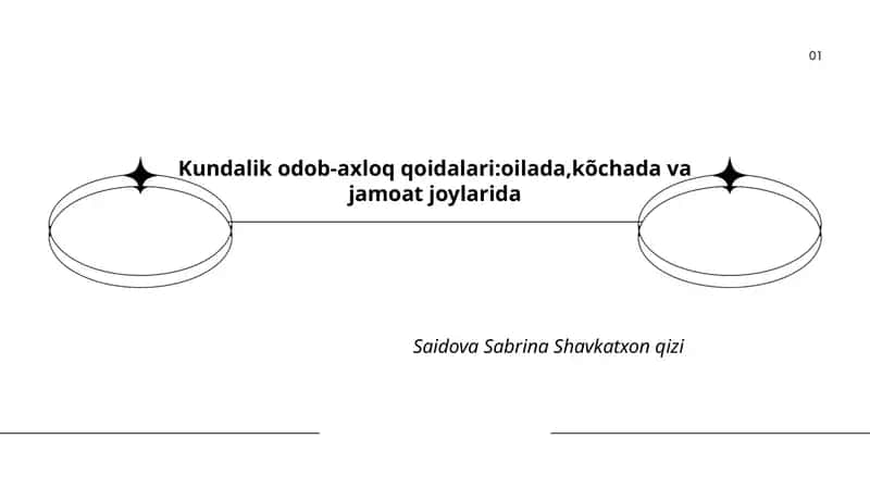 Kundalik odob-axloq qoidalari:oilada,kõchada va jamoat joylarida