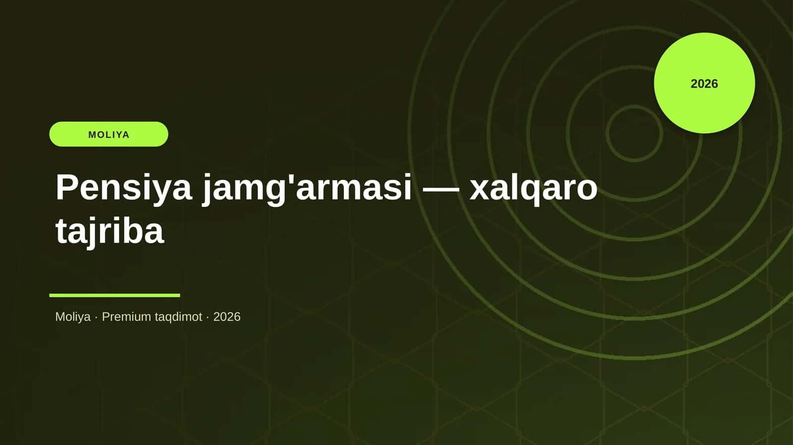 Pensiya jamg'armasi — xalqaro tajriba