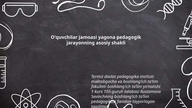 Boshlang'ich ta'lim pedagogikasi fanidan tayyorlagan taqdimot