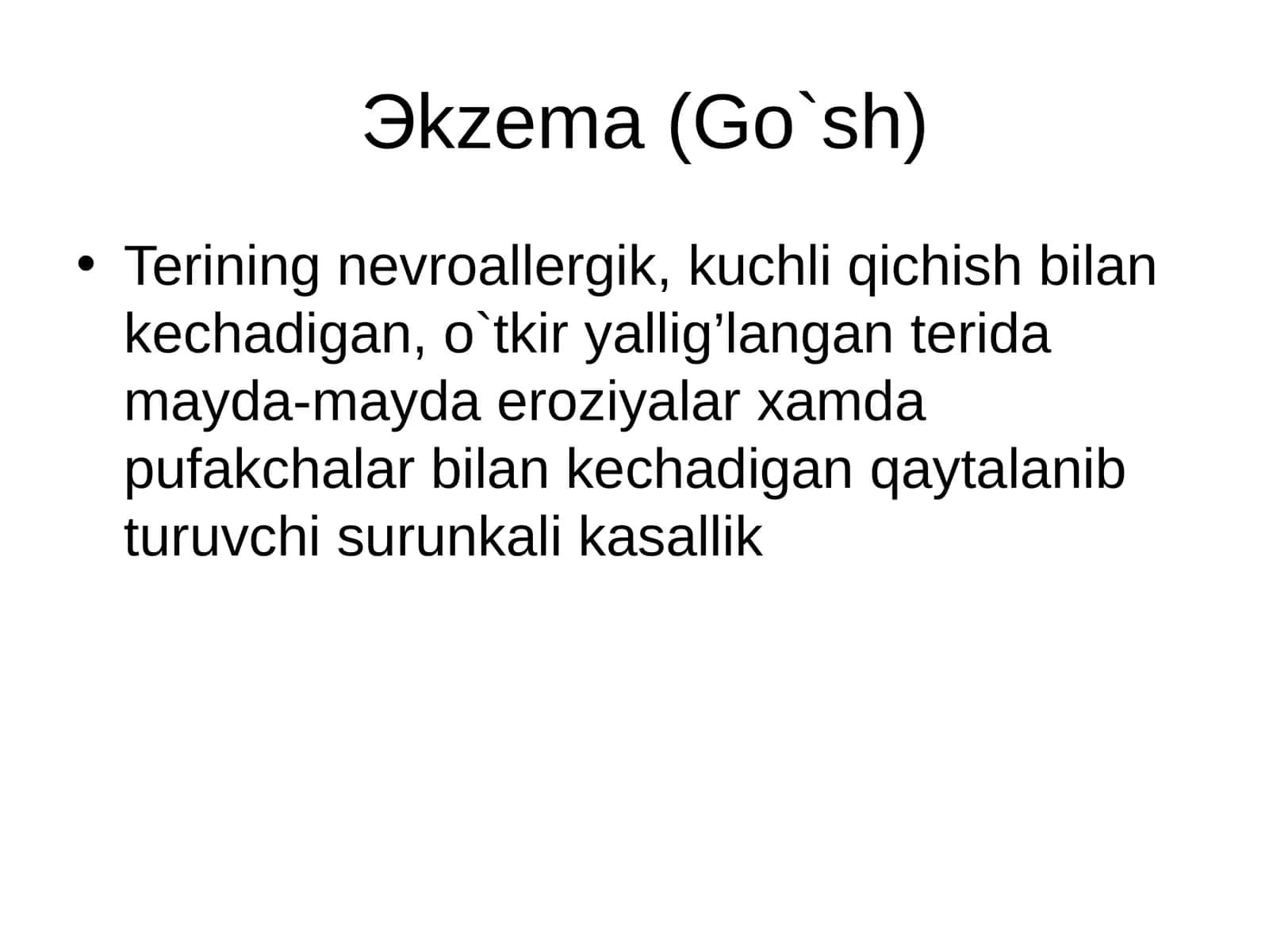 Эkzema (Go`sh)