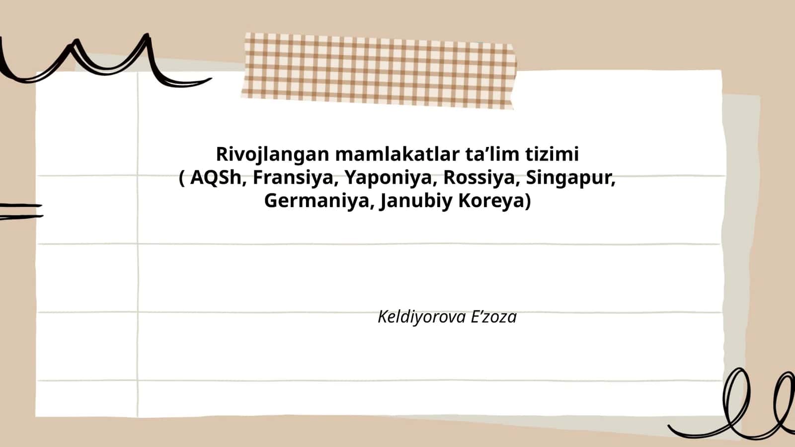 Rivojlangan mamlakatlar taʼlim tizimi