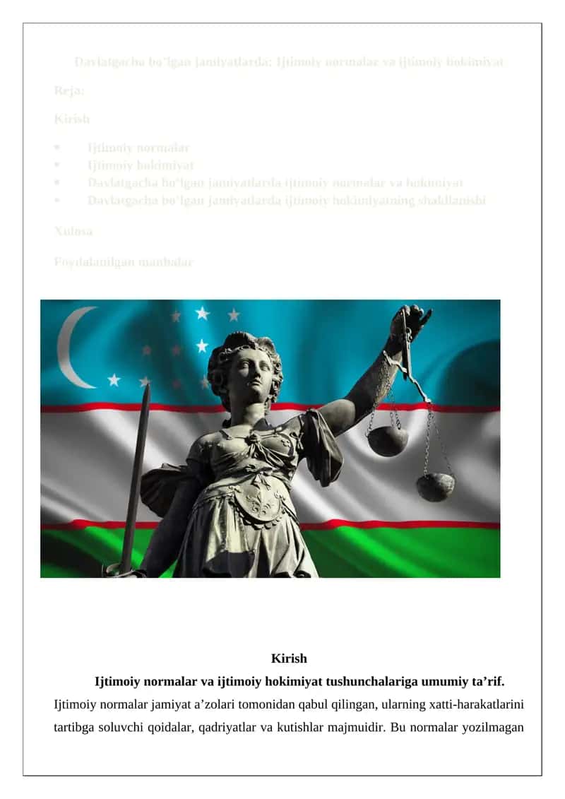 Ijtimoiy normalar va ijtimoiy hokimiyat
