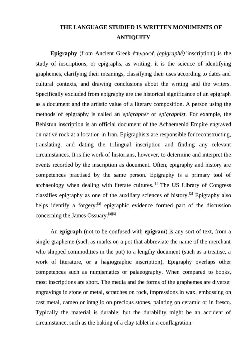 Epigraphy Study Materials