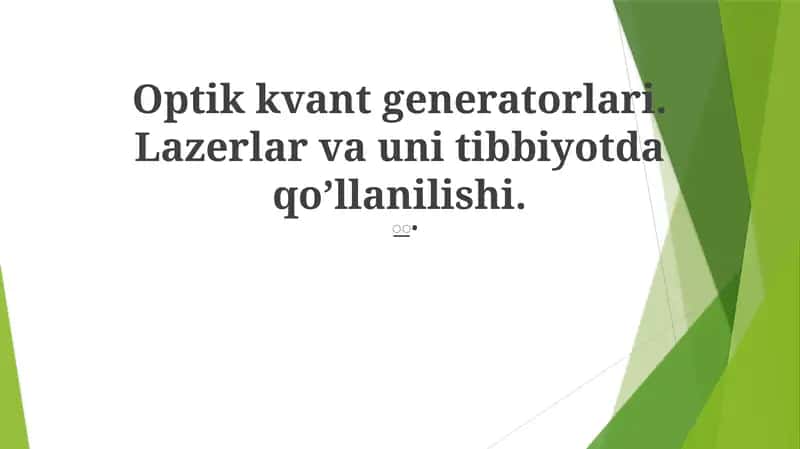 Optik kvant generatorlari